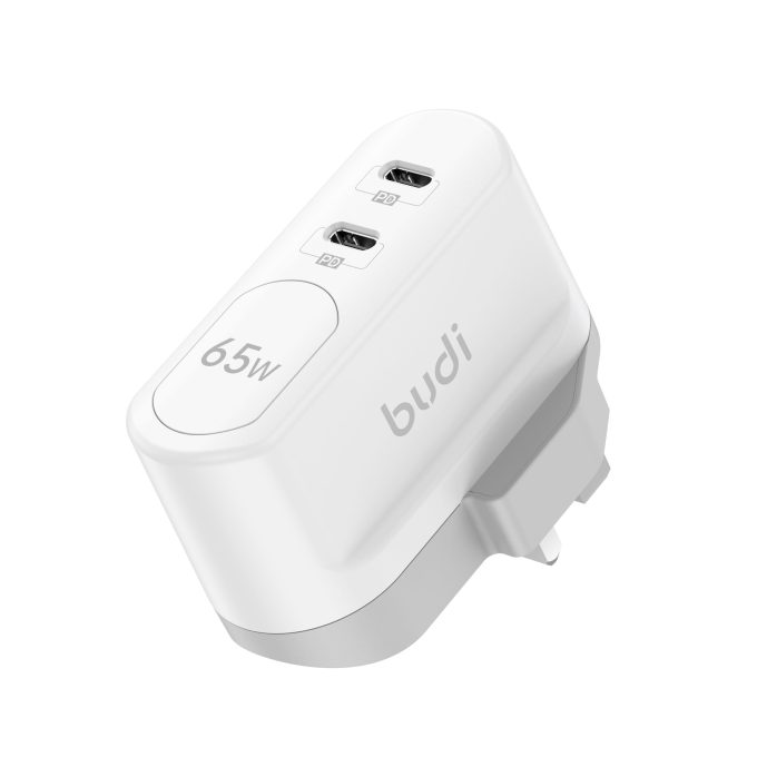 budi AC326RUW 2位 65W USB-C PD 氮化鎵 GaN 壁式高速充電器：圖片 3