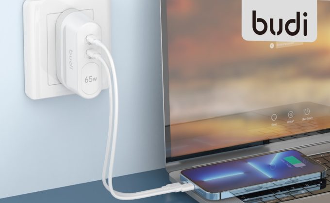 budi AC326RUW 2-bit 65W USB-C PD GaN wall high-speed charger - Image 8