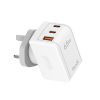 budi 3-port 65w PD3.0  QC3.0 GaN fast charger AC352UW