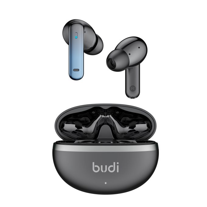 budi ANC+ENC Dual Microphone Noise Reduction True Wireless Bluetooth Headphones Black EP07B