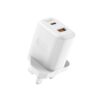 budi 2-port USB PD30W PD QC fast charger with 65W TYPE-C cable set AC306UTTW30