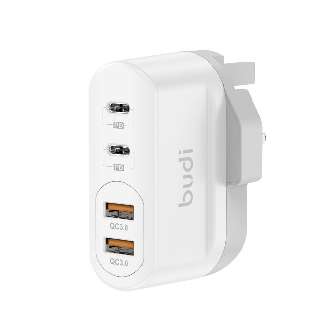 budi 4位 PD40W QC18W 摺疊插頭快速充電器 AC326TQUW