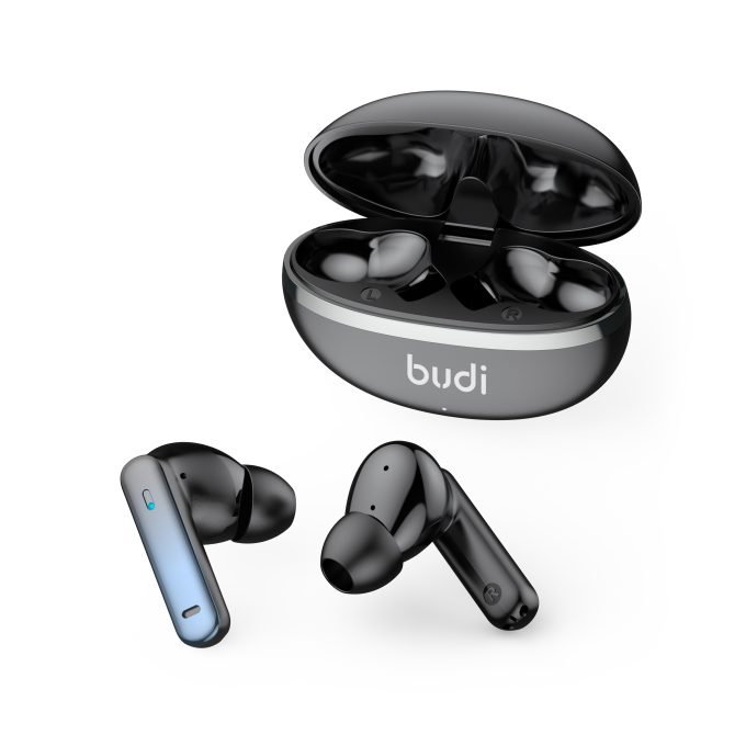 budi ANC+ENC Dual Microphone Noise Reduction True Wireless Bluetooth Headphones Black EP07B - Image 4