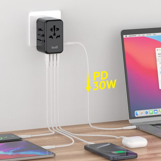 budi 5端口 USB 30W 充電旅行轉換器 AC355B30：圖片 11