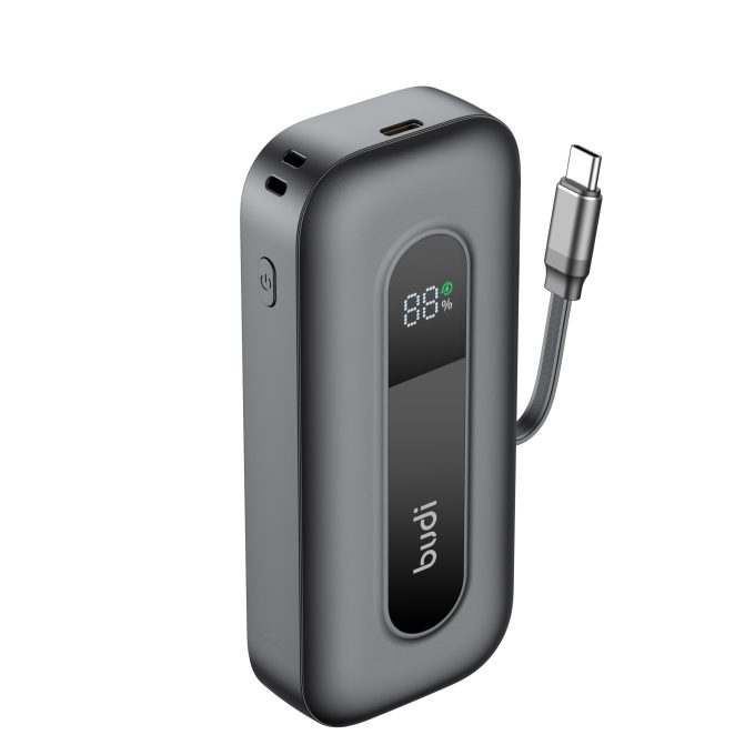 budi 10000mAh 內置雙向Type-C線 PD QC SCP 流動充電器 PB808B 黑色：圖片 3
