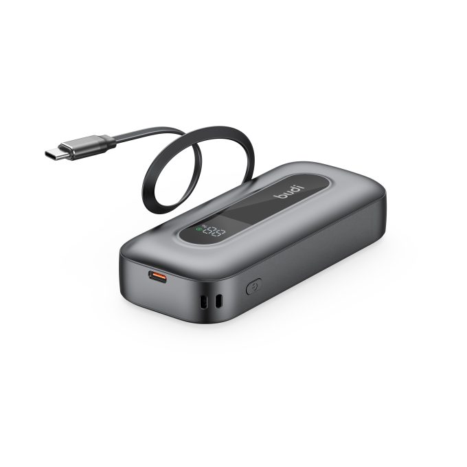 budi 10000mAh 內置雙向Type-C線 PD QC SCP 流動充電器 PB808B 黑色：圖片 5