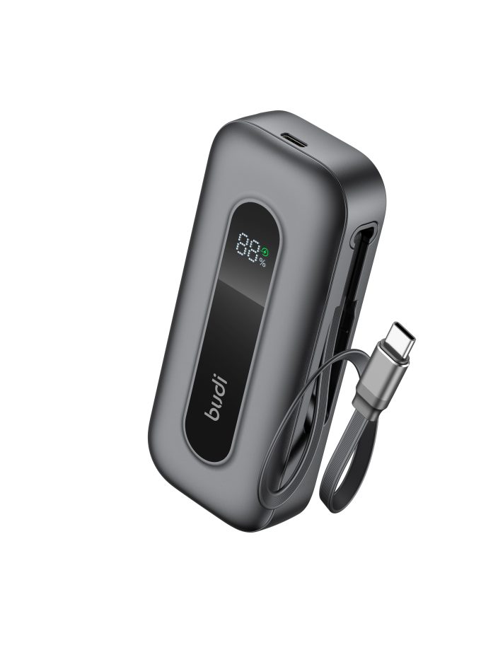 budi 10000mAh 內置雙向Type-C線 PD QC SCP 流動充電器 PB808B 黑色：圖片 6