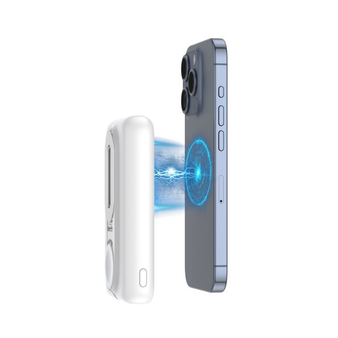 budi 10000mAh  PD QC 錶充 磁吸無線充 三合一流動充電器 PB806W 白色：圖片 6