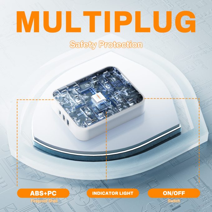 TESSAN 3端口USB+4位英規拖板 2米線長 TS-202-C：圖片 5