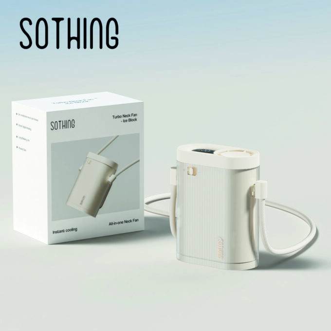 SOTHING 向物 掛頸腰間高速風扇 ICE BLOCK 冰塊 DSHJ-S-2421 (粉白兩色可選)：圖片 2