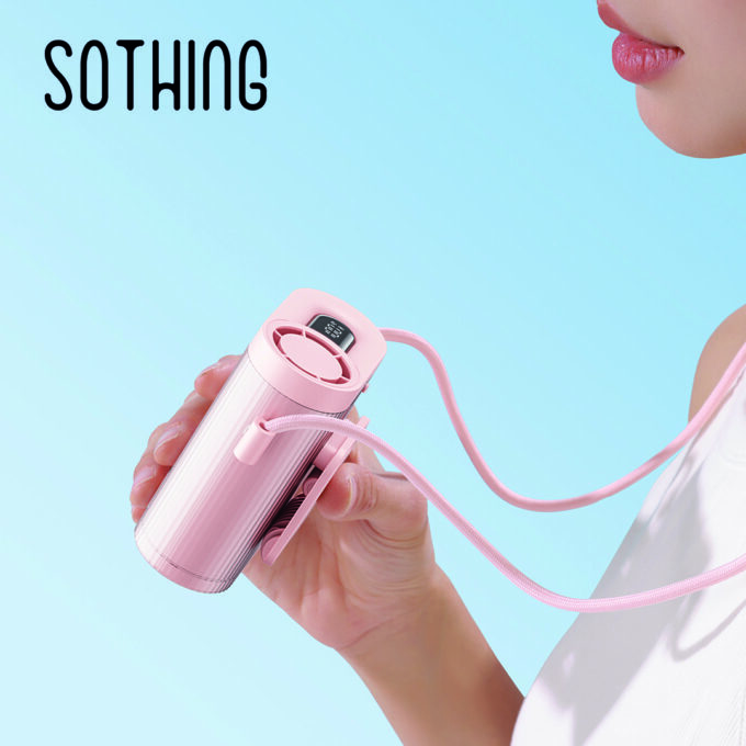 SOTHING 向物 掛頸腰間高速風扇 ICE BLOCK 冰塊 DSHJ-S-2421 (粉白兩色可選)：圖片 3