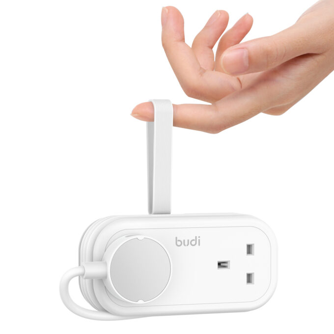 budi 2-Socket AC with 3-Port PD QC Fast Charging Power Strip AC303UW